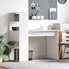 vidaXL デスク 棚で ストレージ付き ホワイト 113 x 54 x 120 cm エンジニアリングウッド