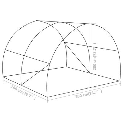 vidaXL 温室 4m² 2x2x2m