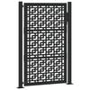 vidaXL ガーデンゲート ブラック 100x150cm スチール製 クロスデザイン
