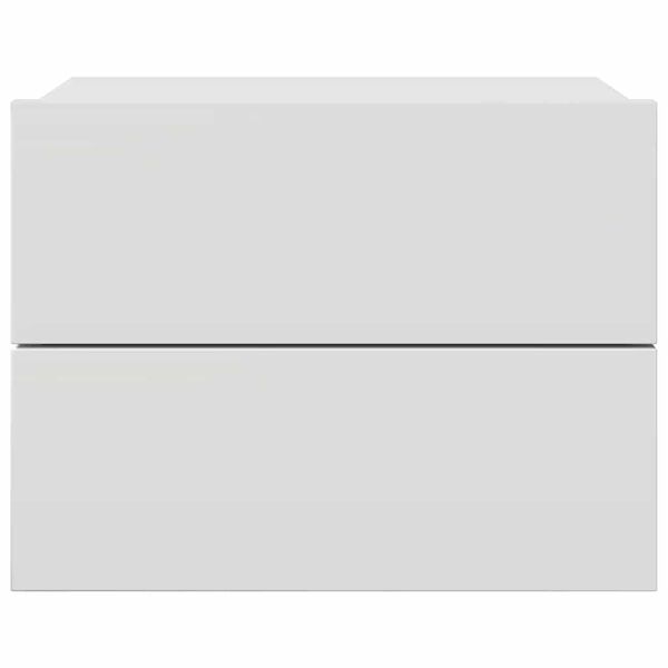 vidaXL ベッドサイドキャビネット ホワイト 40x30x30cm エンジニアリングウッド