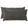 vidaXL クッションカバー 2 pcs HEERLEN ダークグレー 40 x 80 cm ベルベット
