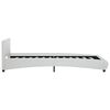 vidaXL ベッドフレーム LEDライト付き ホワイト 合成皮革製 90x200cm
