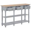 vidaXL コンソールテーブル グレー 120x30x76cm MDF