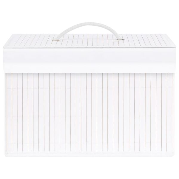 vidaXL 収納ボックス 竹製 4点 ホワイト