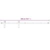 vidaXL スライドドア用金具キット 200cm スチール製 ホワイト