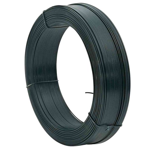 vidaXL フェンス結束線 250m 2.3/3.8 mm スチール 黒緑色