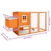 vidaXL 屋外用 鶏小屋 鶏舎 産卵用ケージ付き 木製