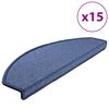 vidaXL 階段マット 15点 ブルー 65x24x4cm