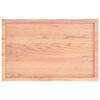 vidaXL テーブルトップ ライトブラウン 100x60x(2-4) cm 加工済み無垢材 ライブエッジ