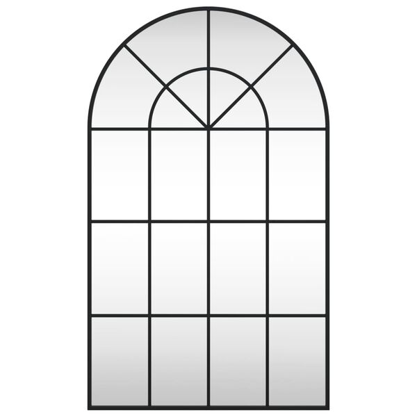 vidaXL ウォールミラー ブラック 60x100 cm アーチアイロン