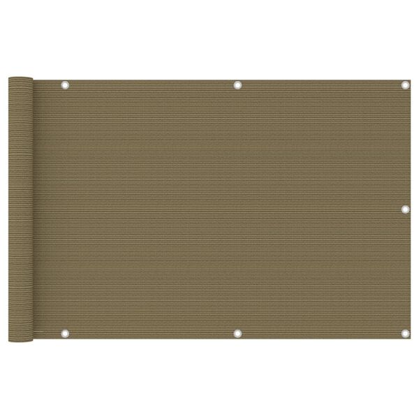 vidaXL バルコニースクリーン トープ 90x500cm 高密度ポリエチレン