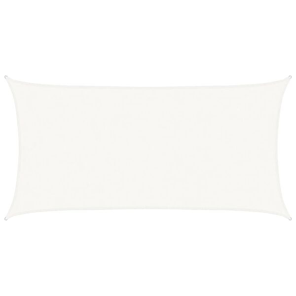 vidaXL サンシェードセイル 160g/m² ホワイト 4x7m 高密度ポリエチレン