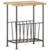 vidaXL マガジンラック 40x30x50cm マンゴー無垢材＆スチール