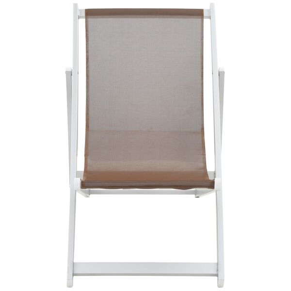 vidaXL 折りたたみビーチチェア 2点 アルミ＆合成繊維製 ブラウン