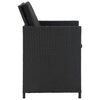 vidaXL 屋外ダイニング13点セット クッション付き ポリラタン製 ブラック