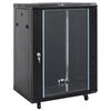 vidaXL 15U ネットワークキャビネット 19インチ IP20 ブラック 60x45x86 cm
