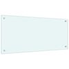 vidaXL キッチン用 汚れ防止板 ミルクカラー 90x40cm 強化ガラス製