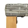 vidaXL ガーデンベンチ 120cm グレー ポリラタン＆アカシア無垢材