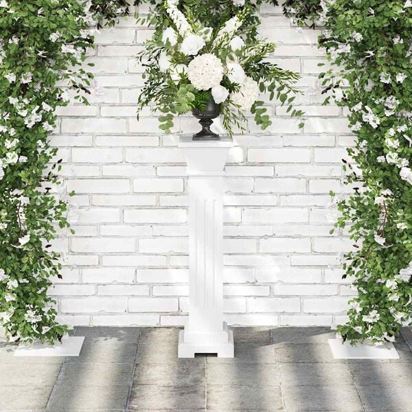 vidaXL クラシック 正方形　ピラープラントスタンド MDF