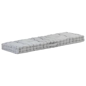 vidaXL パレットフロアクッション コットン 120x40x7 cm グレー
