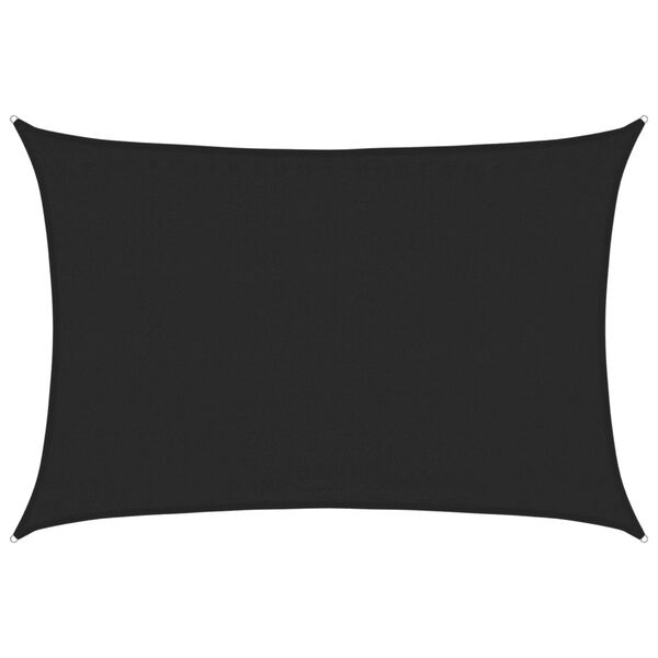 vidaXL サンシェードセイル 160g/m&sup2; ブラック 3.5x5m 高密度ポリエチレン