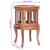 vidaXL ヴィトリンキャビネット ナチュラル 50 x 50 x 76 cm マホガニー無垢材