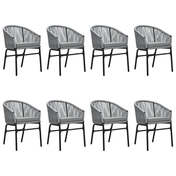 vidaXL ガーデンダイニング９点セット　グレー