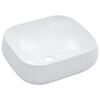 vidaXL 洗面ボウル 44.5x39.5x14.5cm 陶器製 ホワイト