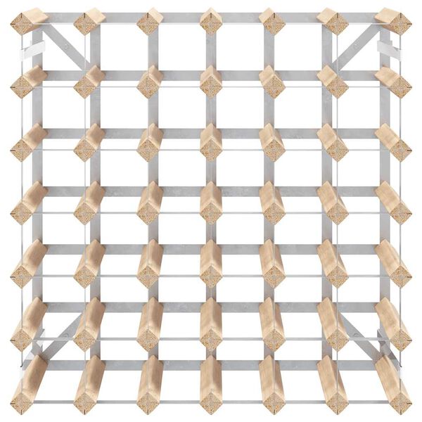 vidaXL ワインラック ボトル42本 無垢のパインウッド