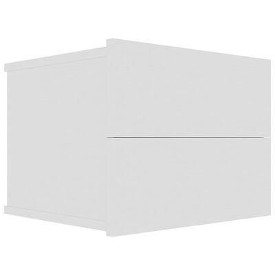 vidaXL ベッドサイドキャビネット 白色 40x30x30cm パーティクルボード