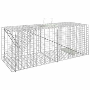 vidaXL 動物捕獲器 64.5x25x26.5 cm 亜鉛メッキ鉄製