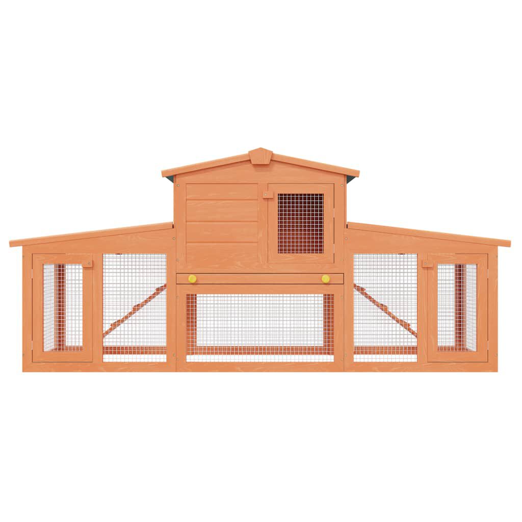 vidaXL 屋外用 大型うさぎ小屋 小動物ハウス ペットケージ 屋根付き