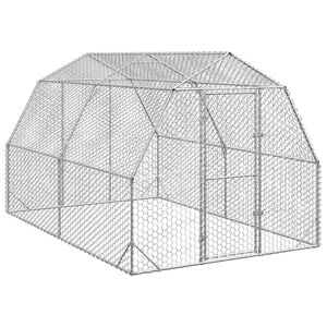 vidaXL チキンラン 2.5x4x2.25 m 亜鉛メッキ鋼