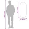 vidaXL 壁取り付け式ミラー ブラック 100x45 cm オーバル
