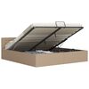 vidaXL 油圧式収納ベッドフレーム カプチーノ 合成皮革製 160x200cm