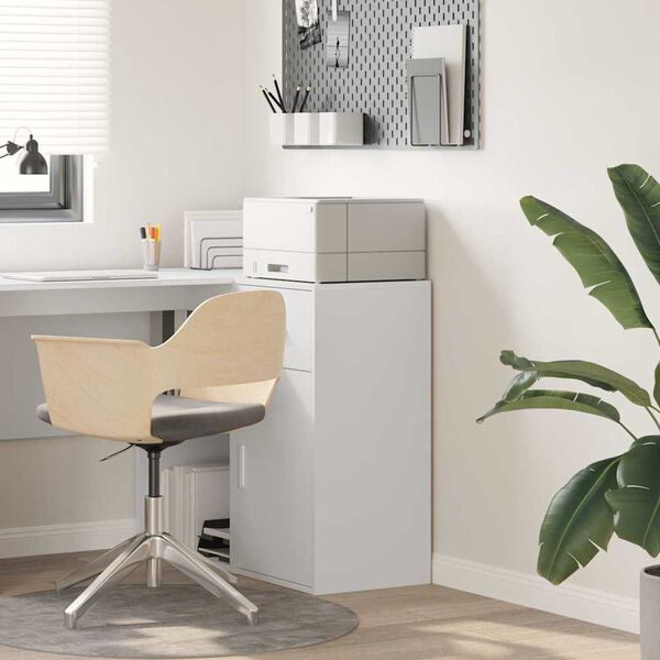 vidaXL サイドボード 引き出し付き ホワイト 38 x 34 x 75 cm