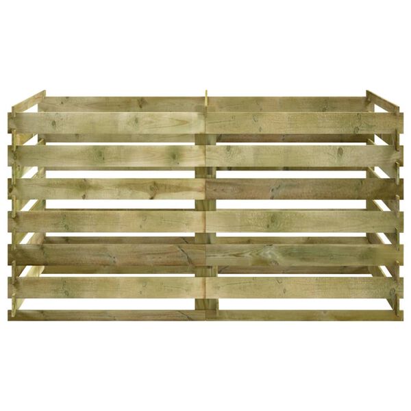 vidaXL 堆肥箱 スラットデザイン 含浸松材 180x90x90cm