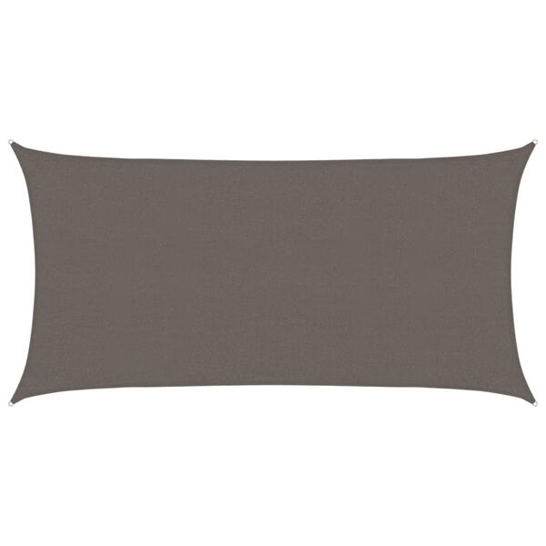 vidaXL サンシェードセイル 160g/m² アントラシート 3x6m 高密度ポリエチレン