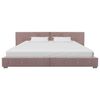 vidaXL ベッドフレーム ピンク ベルベット張り 180x200cm