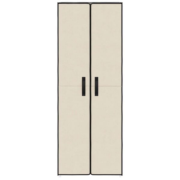 vidaXL シューズキャビネット クリーム 60x30x166 cm 布製