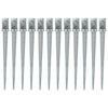 vidaXL グラウンドスパイク 12点 シルバー 8x8x91cm 亜鉛メッキ鋼製