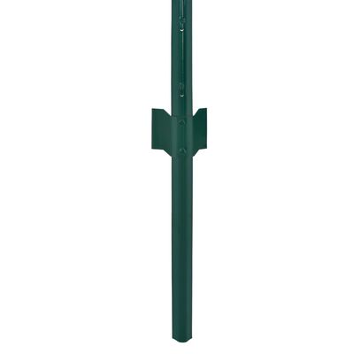 vidaXL ワイヤーメッシュフェンス 支柱付き スチール製 25x1m グリーン