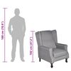 vidaXL アームチェア グレー 布製