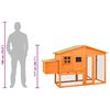 vidaXL 鶏小屋 巣箱付き モミ材