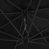 vidaXL ガーデンパラソル 金属製ポール付き 390cm ブラック