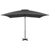 vidaXL カンチレバーガーデンパラソル アルミポール付 250&times;250 cm アントラシート