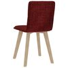 vidaXL ダイニングチェア 4点セット ワインレッド 布張り