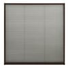 vidaXL 窓用 虫除け網戸 プリーツ式 アルミ製 120x120cm ブラウン