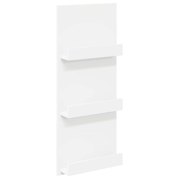 vidaXL マガジンラック 棚で ストレージ付き ホワイト 51 x 11 x 102 cm エンジニアリングウッド