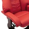 vidaXL TVリクライニングチェア フットスツール付き レッド 合成皮革製